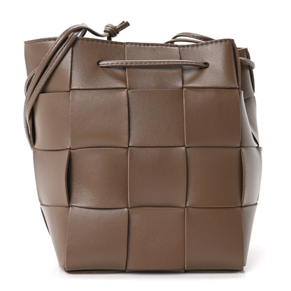 Bottega Veneta Nappa Maxi Intrecciato Small Cassette Bucket Bag Dark Taupe 1 of 8