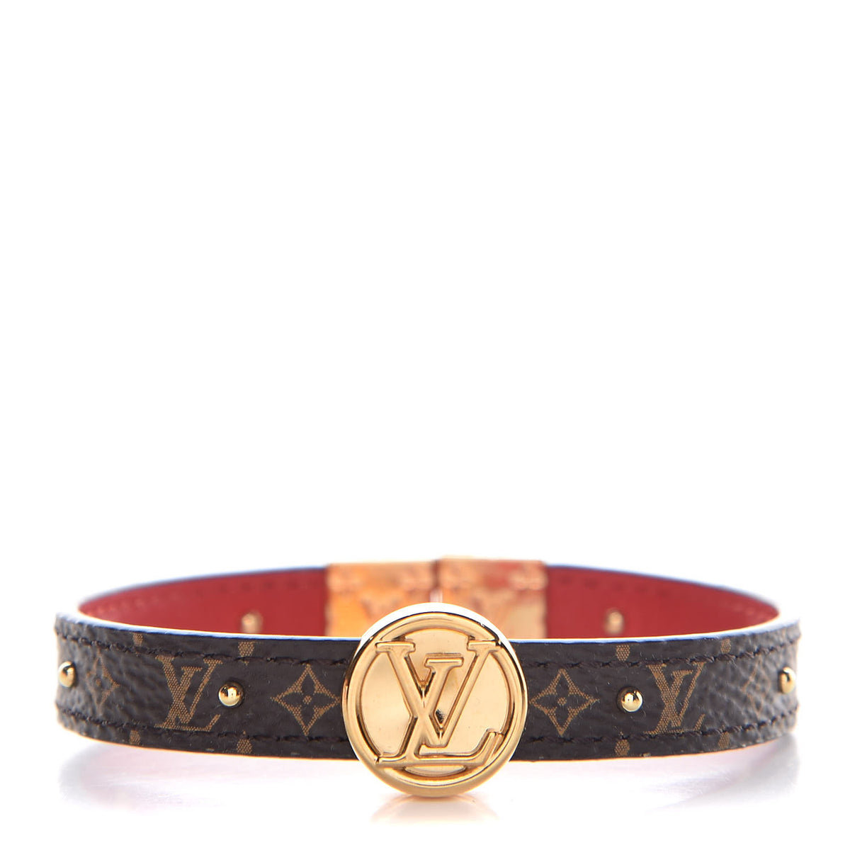 Louis Vuitton Monogram LV Circle Reversible Bracelet Rouge 1 of 7