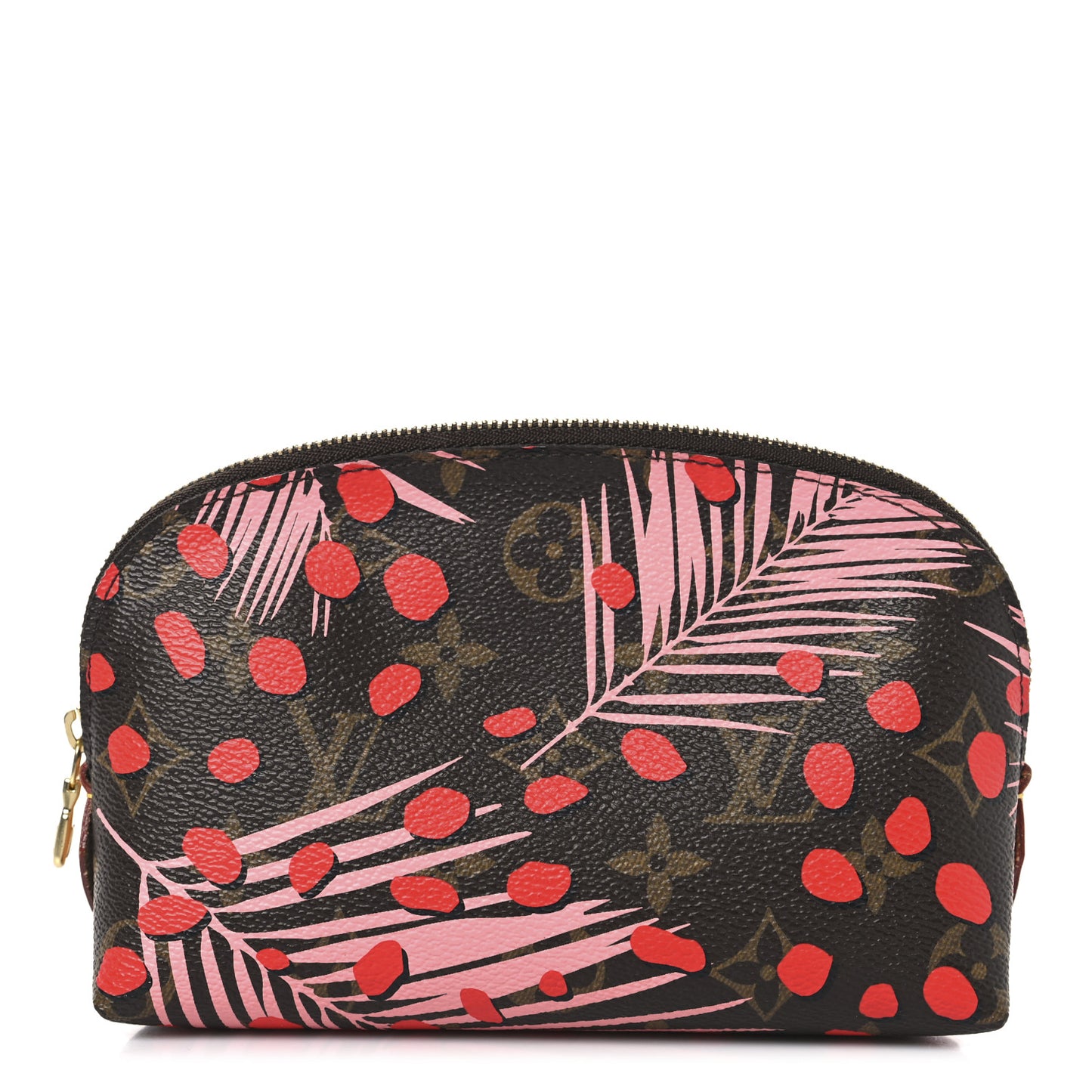 Monogram Jungle Dots Cosmetic Pouch Sugar Pink Poppy