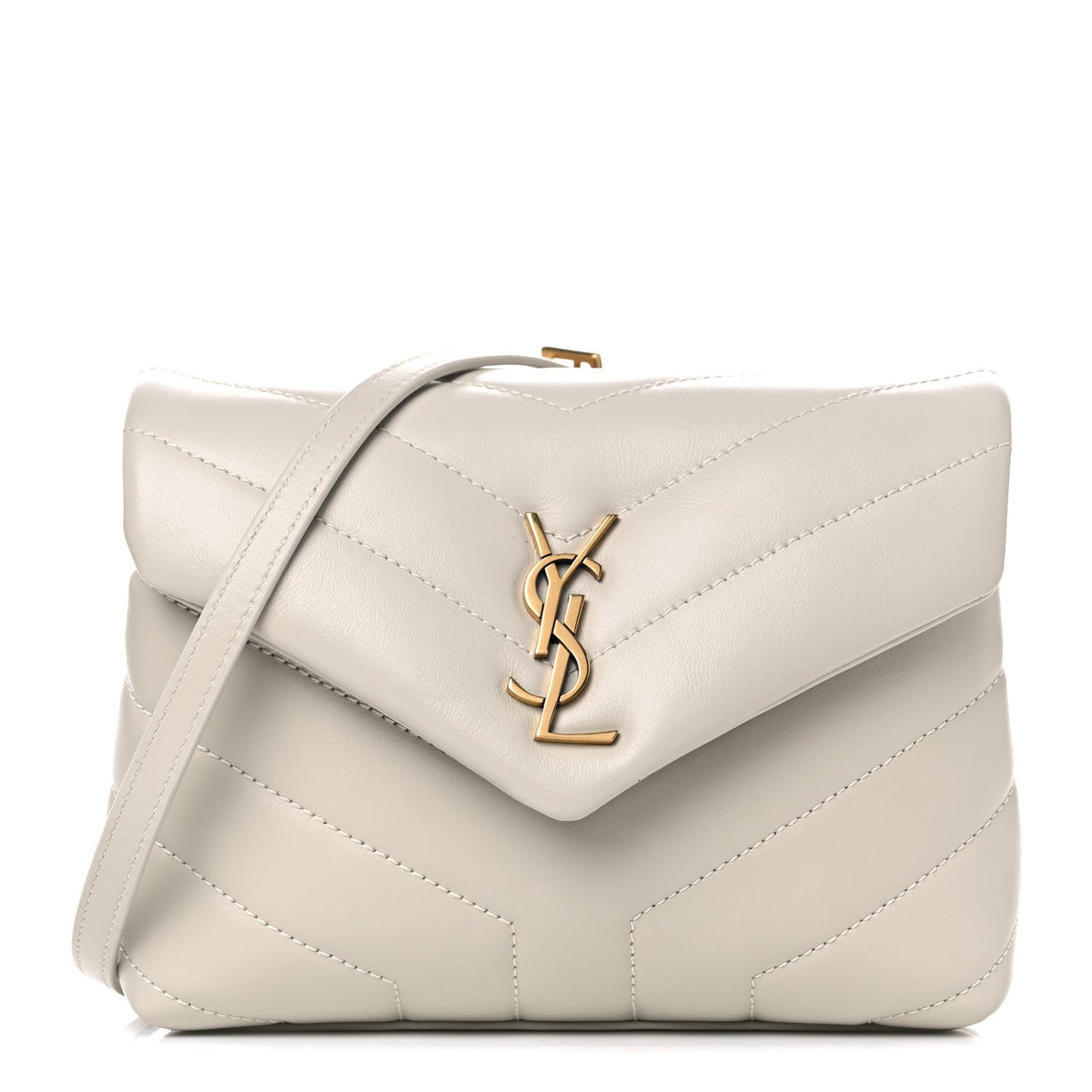 Calfskin Y Quilted Monogram Toy Loulou Crossbody Bag Crema Soft