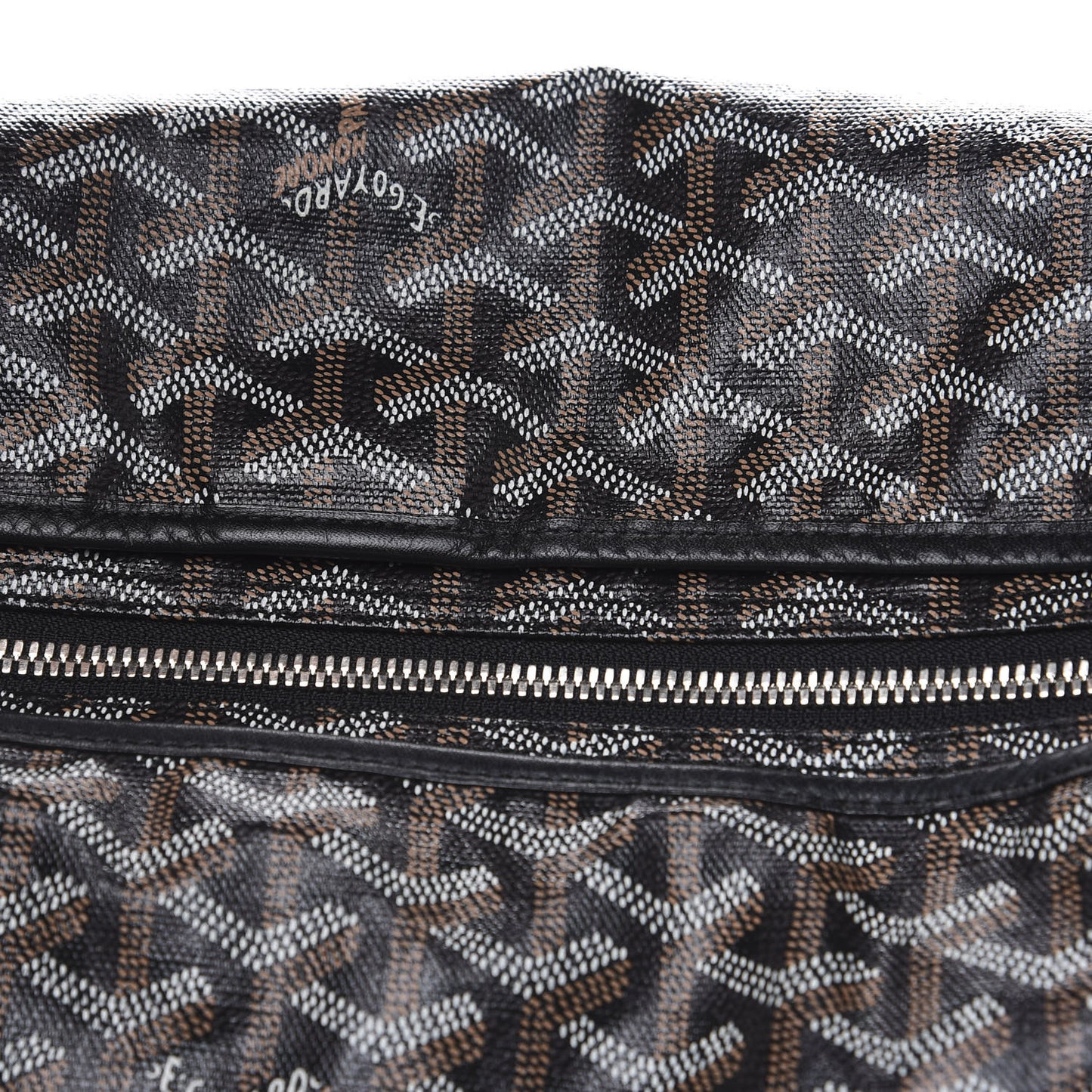 Goyardine Fidji Zip Hobo Black