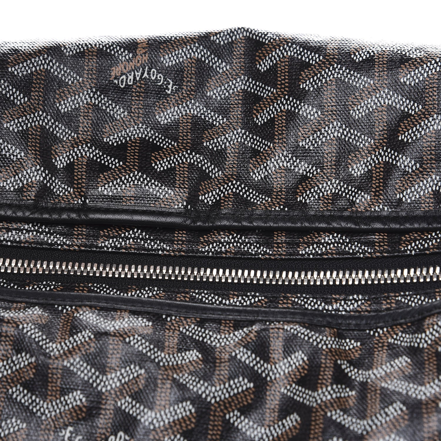 Goyard Goyardine Fidji Zip Hobo Black 10 of 11