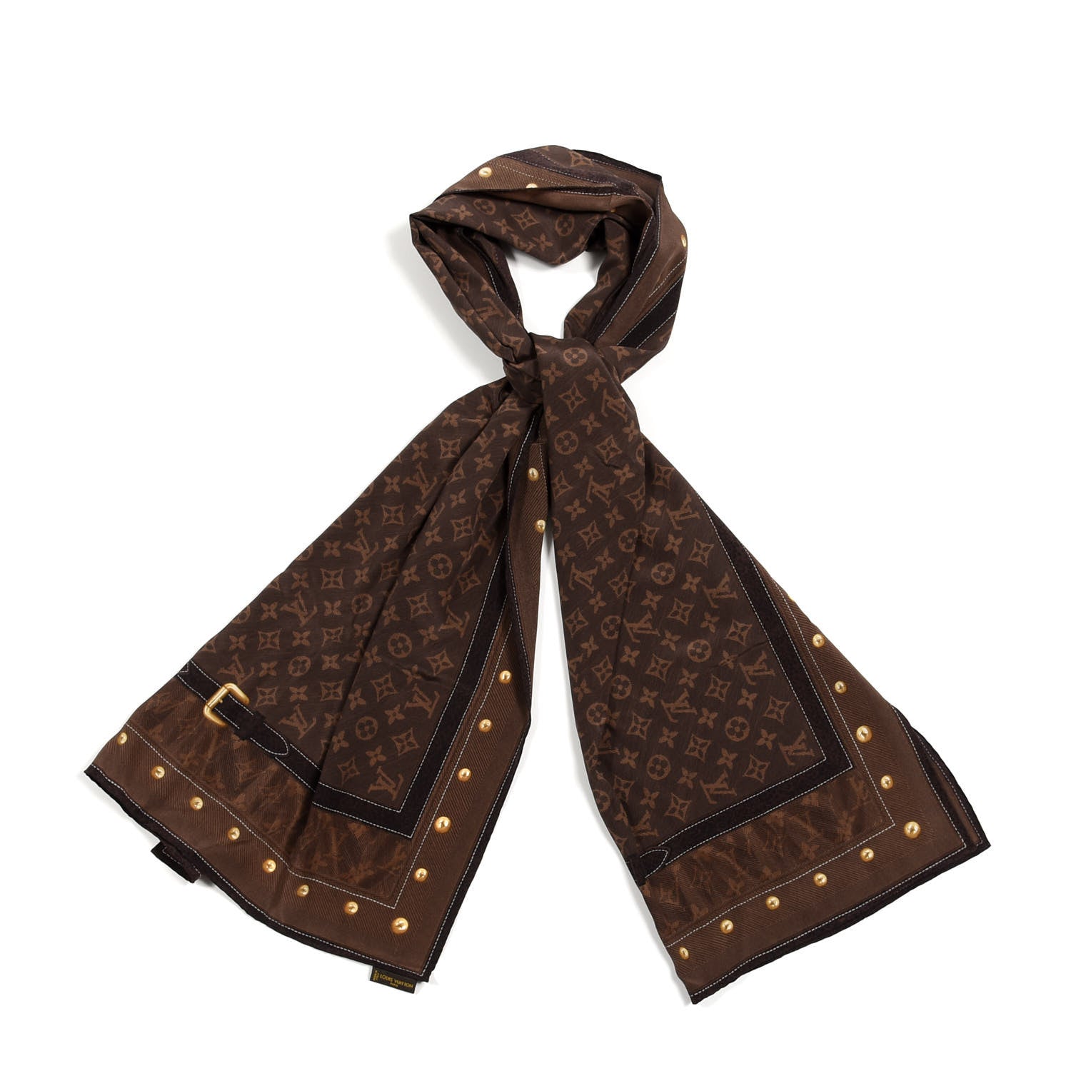 Louis Vuitton Silk Monogram New Denim Bandana Scarf Ebene 1 of 4