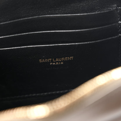 Saint Laurent Calfskin Matelasse Monogram Mini Lou Camera Bag Light Musk 6 of 11