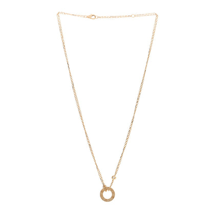 Cartier 18K Yellow Gold 2 Diamond LOVE Necklace 2 of 4
