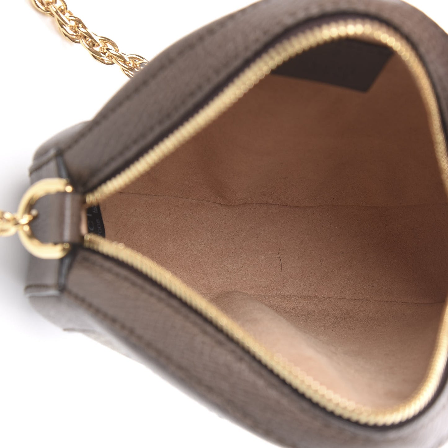 GG Supreme Monogram Web Mini Ophidia Round Shoulder Bag Brown