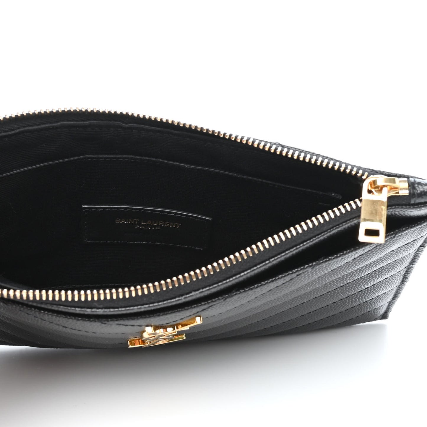 Grain De Poudre Chevron Monogram Bill Pouch Black