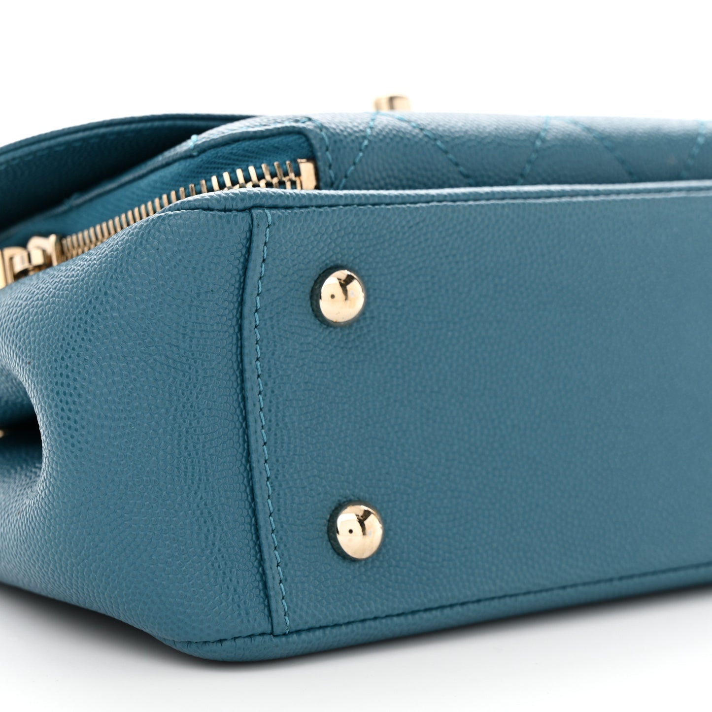 Caviar Quilted Small Business Affinity Flap Blue