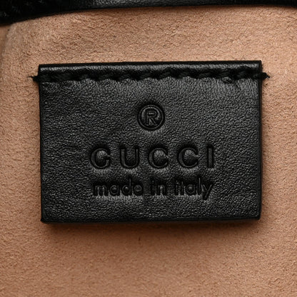 Gucci Calfskin Matelasse Super Mini GG Marmont Shoulder Bag Black 6 of 12