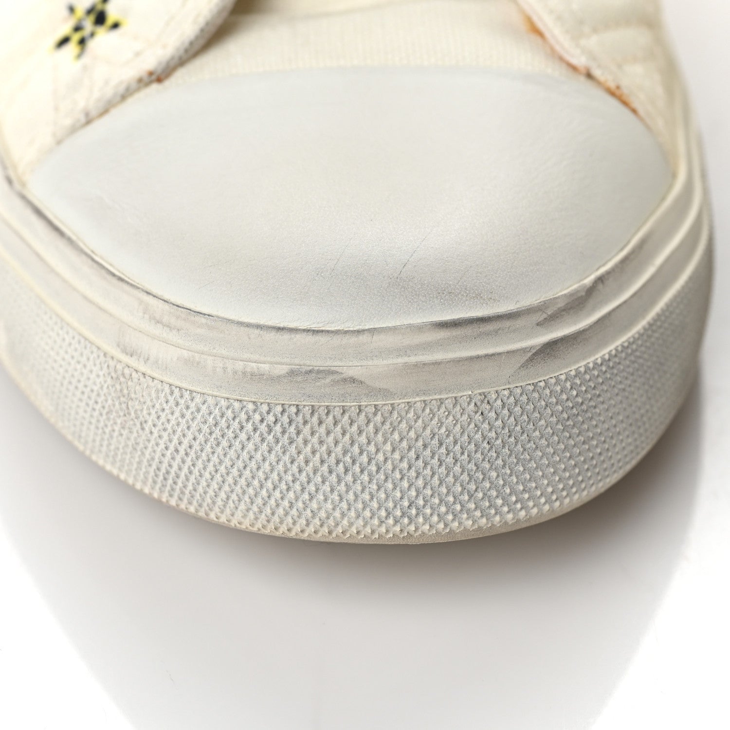 Saint Laurent Canvas Fun-Star Print Bedford Hightop Sneakers 41 Cream 12 of 15
