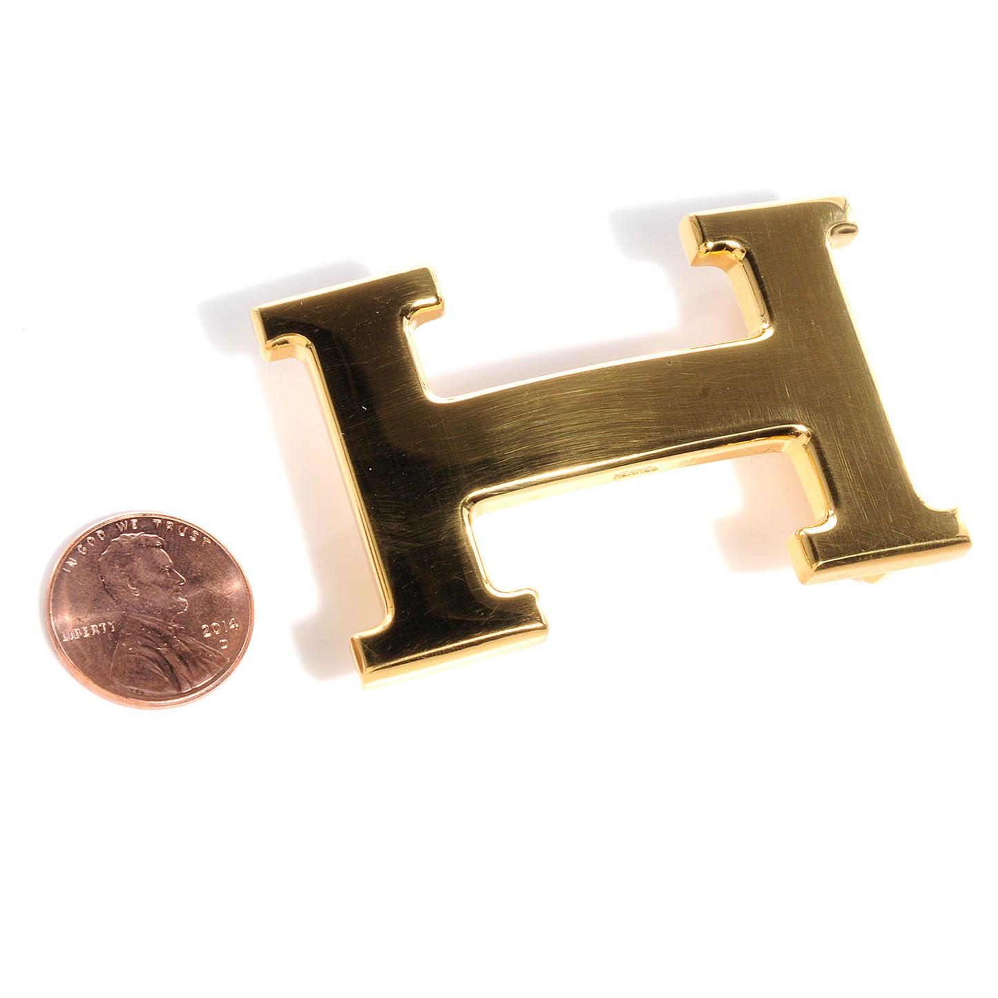 32mm H Belt Buckle Gold Plated
