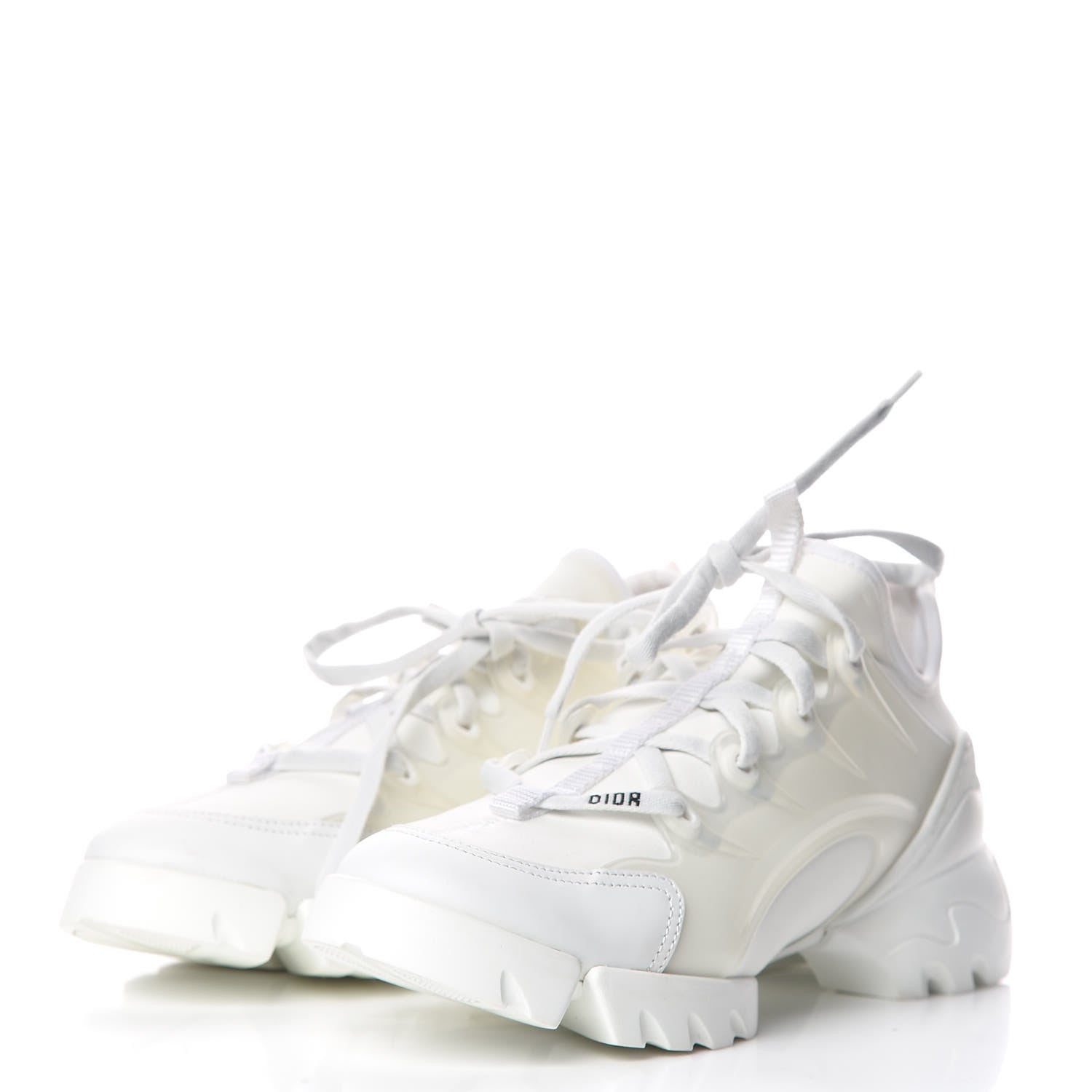 Christian Dior Technical Fabric Rubber Womens D-Connect Sneakers 38.5 White 3 of 9