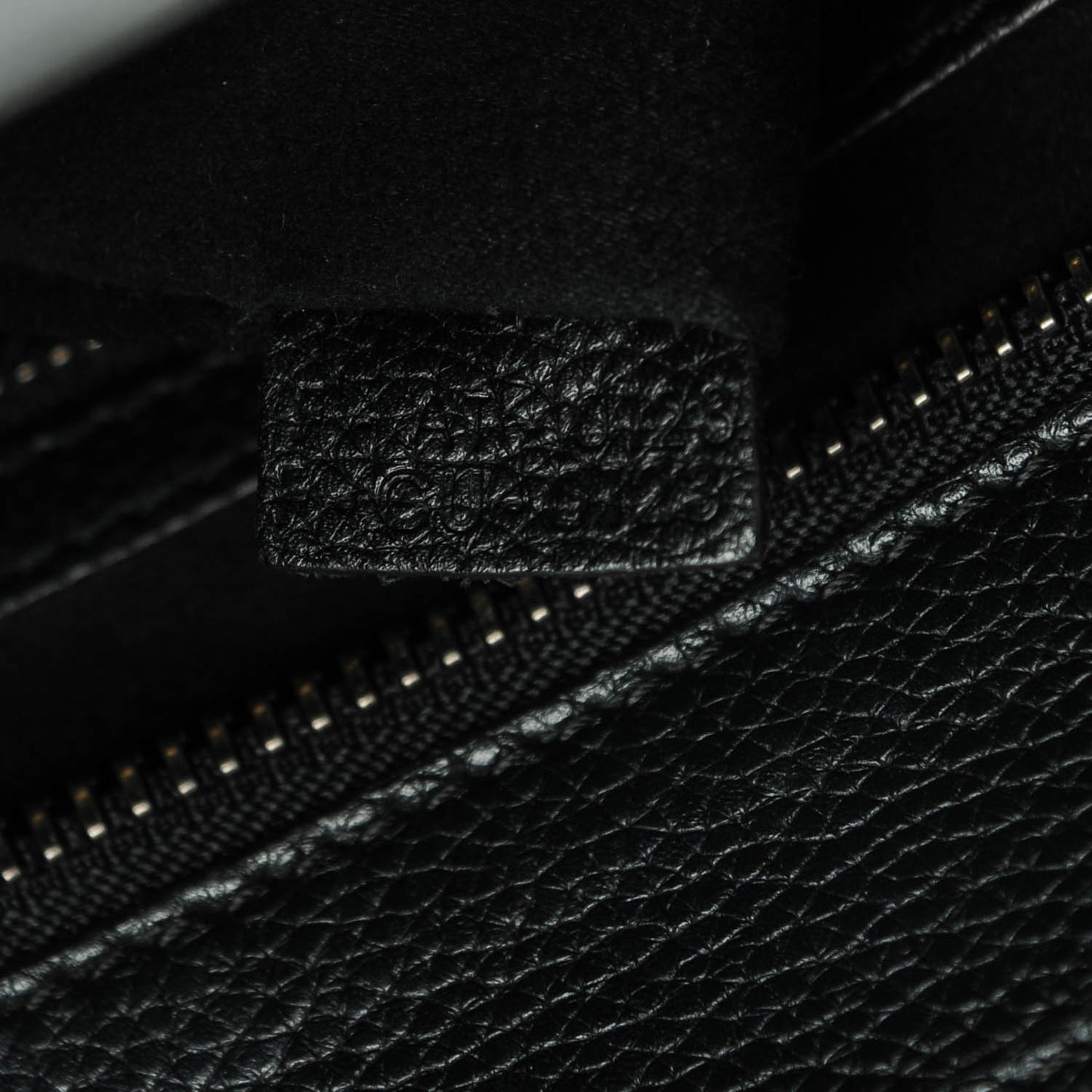 Drummed Calfskin Mini Luggage Black