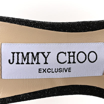 Jimmy Choo Glitter Checker Board Mesh Crystal Saeda 100 Pumps 35.5 Black 7 of 8