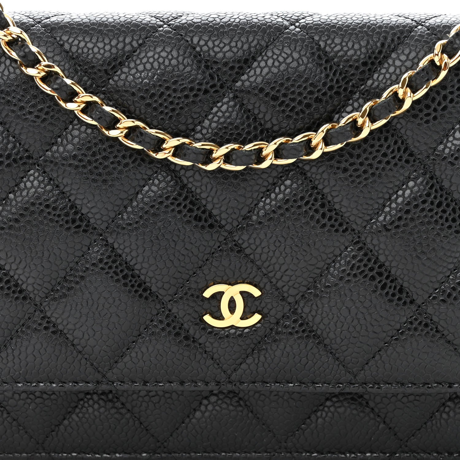Chanel Caviar Quilted Wallet on Chain WOC Black 9 of 13