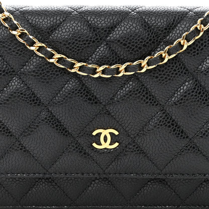 Chanel Caviar Quilted Wallet on Chain WOC Black 9 of 13