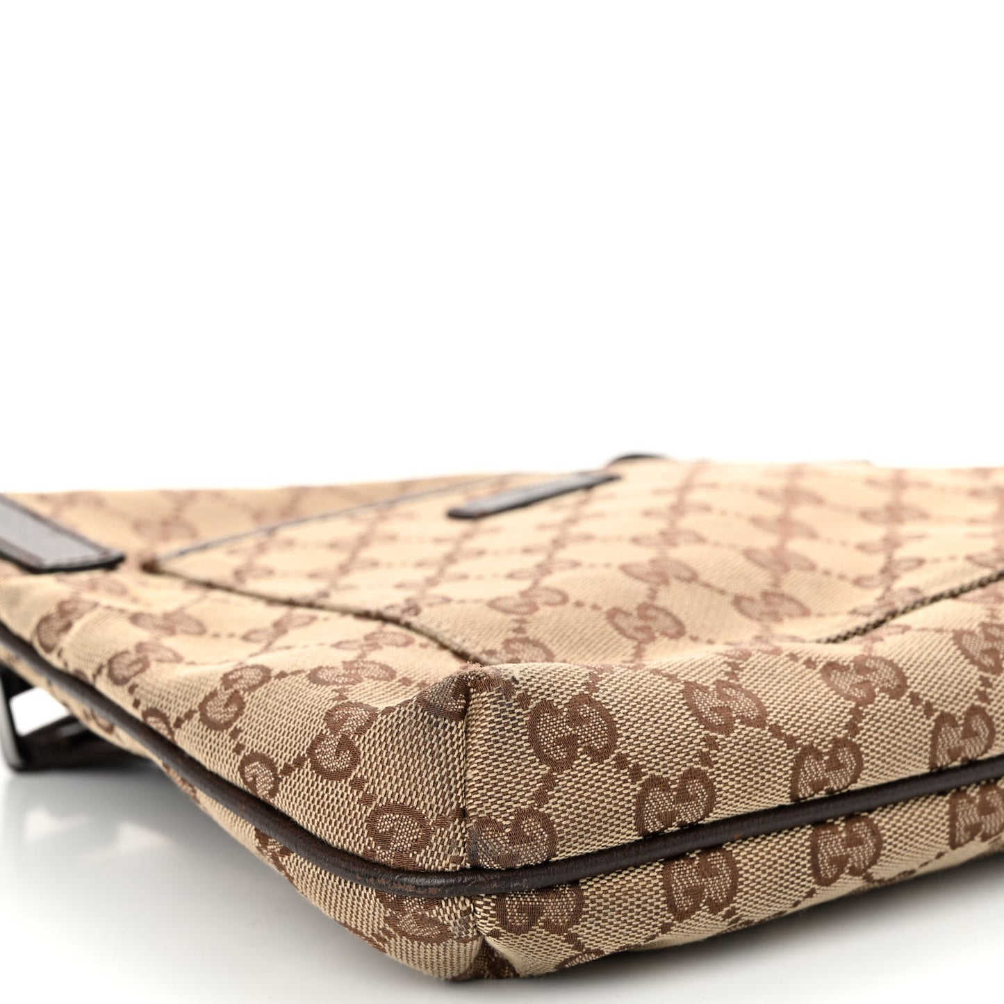 Monogram Flat Messenger Bag Dark Brown