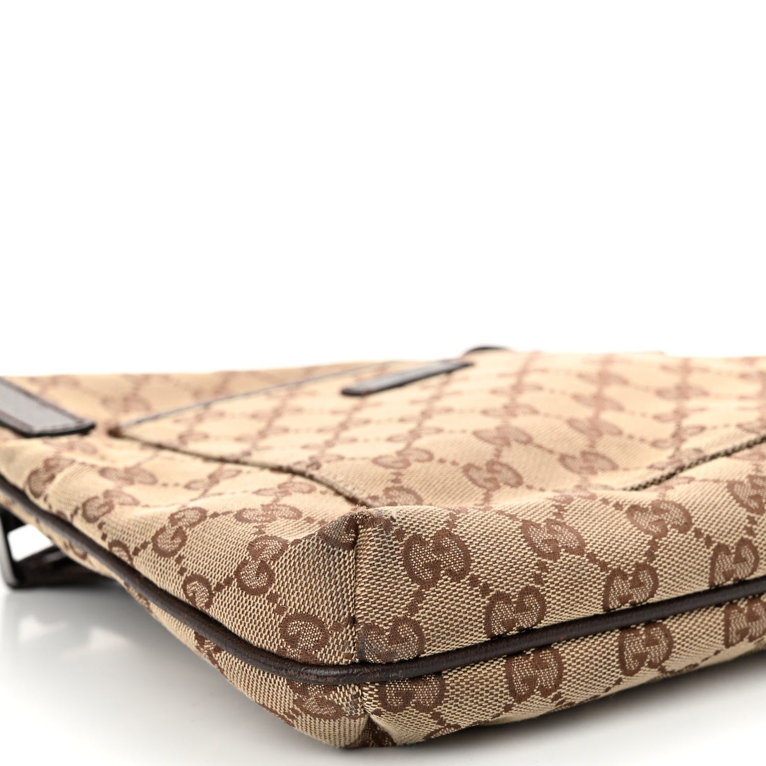 Gucci Monogram Flat Messenger Bag Dark Brown 8 of 9