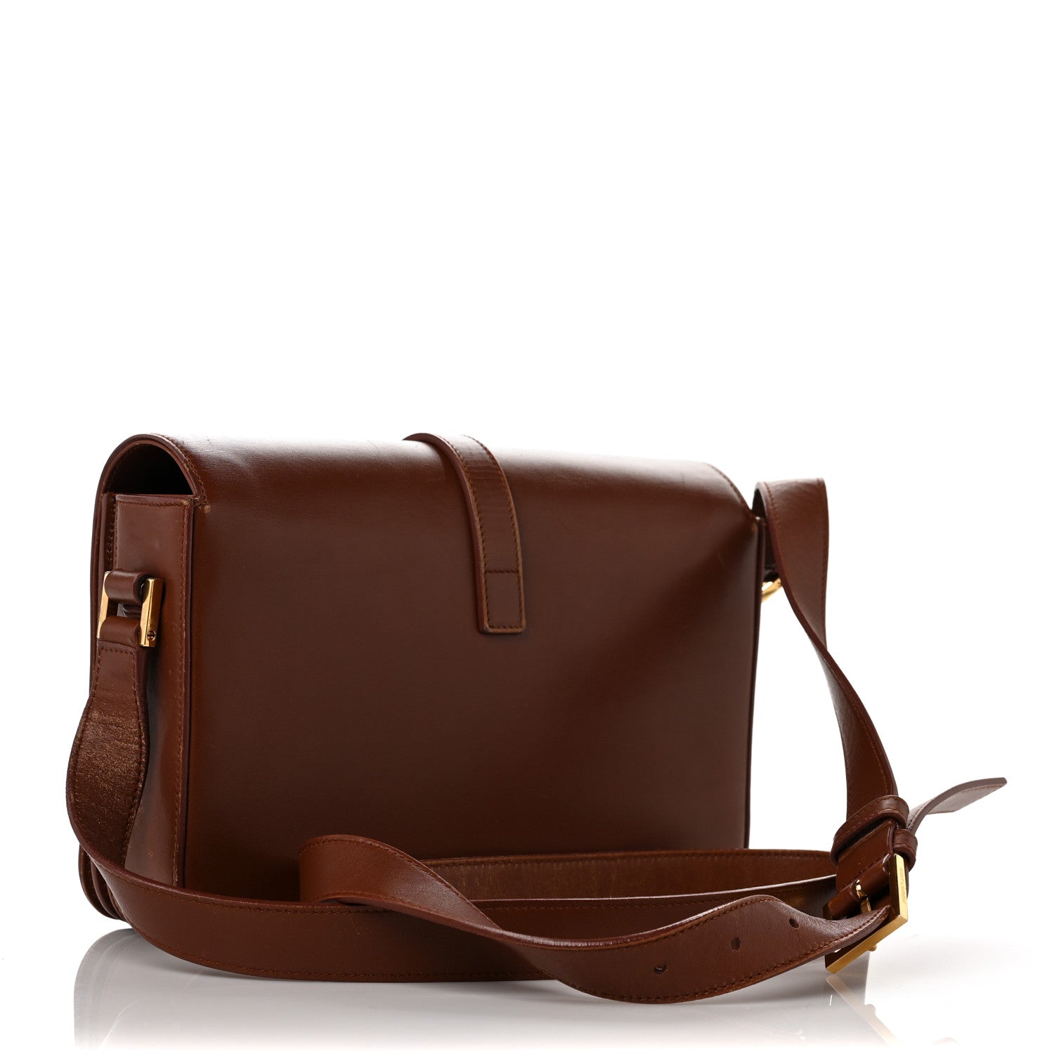 Saint Laurent Smooth Calfskin Medium Classic Monogram Universite Bag Brown 3 of 13