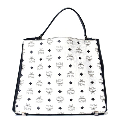 MCM Visetos Medium Corina Shoulder Bag White 1 of 4