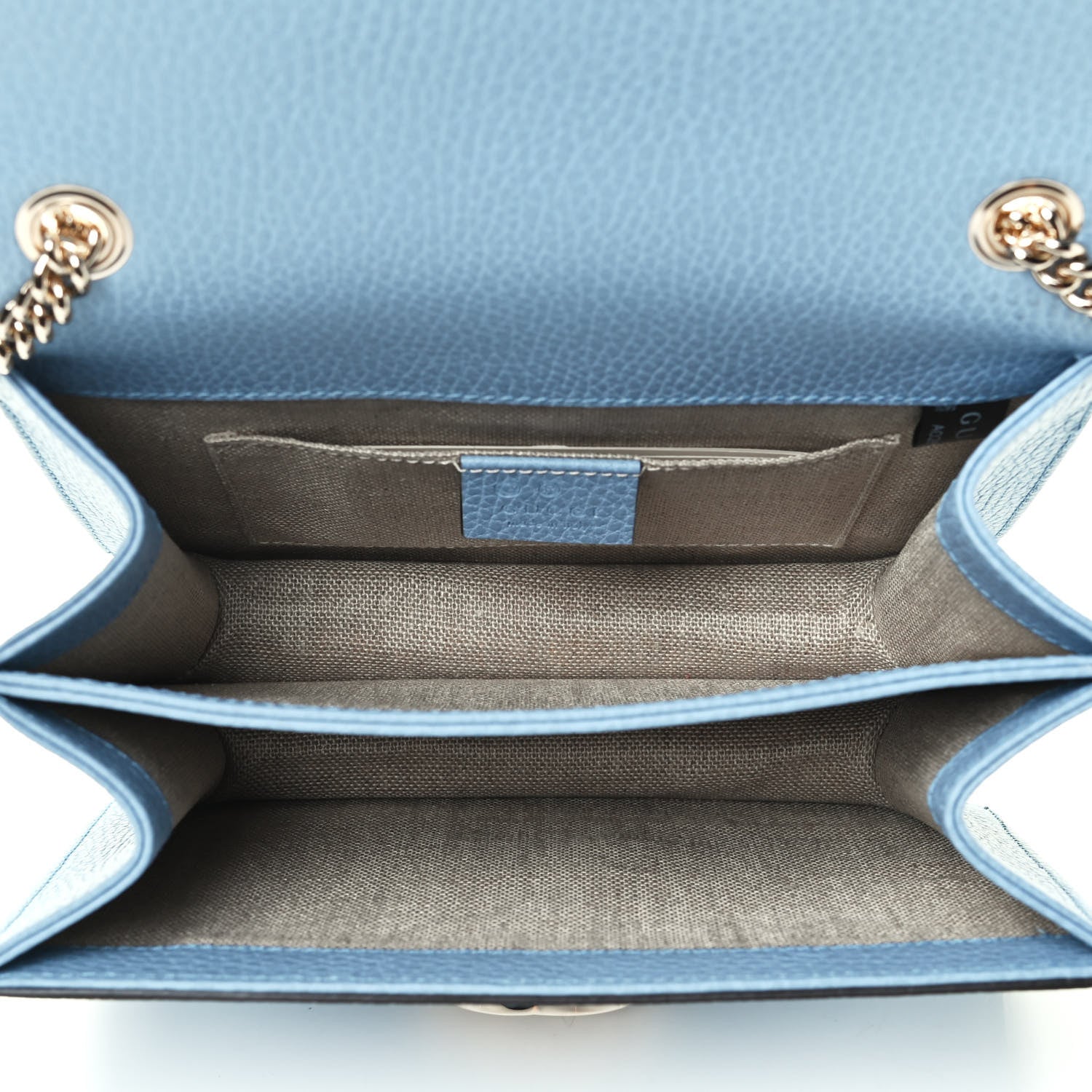 Gucci Dollar Calfskin Small Interlocking G Shoulder Bag Mineral Blue 4 of 4