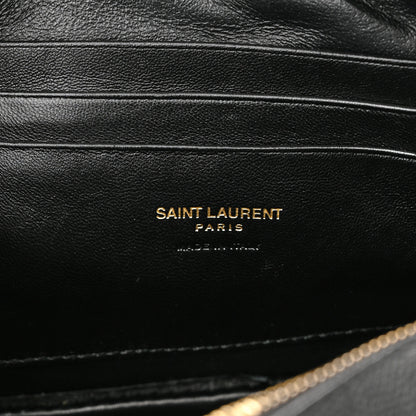 Saint Laurent Grain De Poudre Matelasse Monogram Mini Lou Camera Bag Black 6 of 12