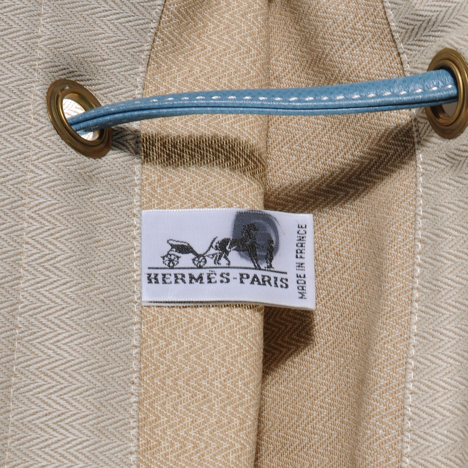 Hermes Cotton Aline Large Shoulder Bag Bleu 6 of 7