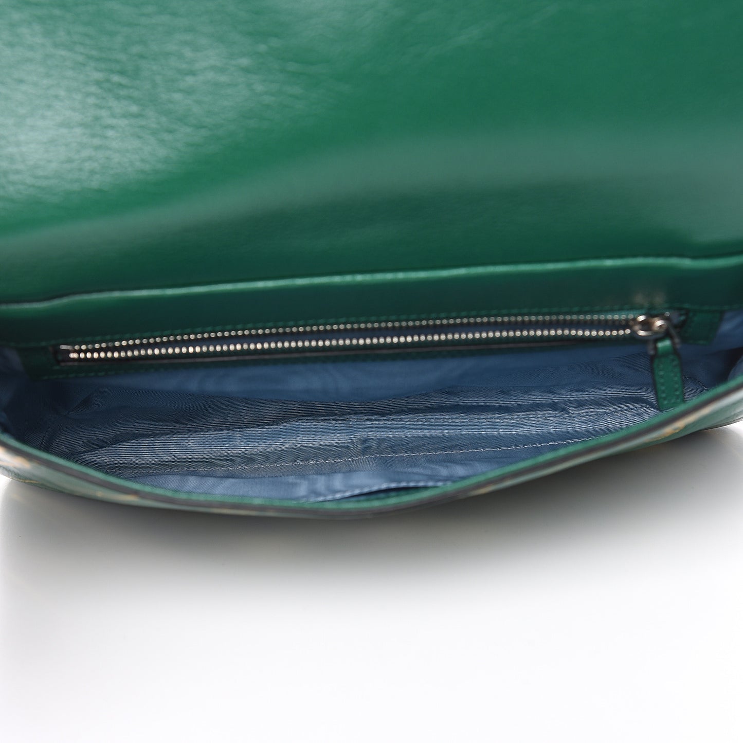 Calfskin Diagonal GG Medium Thiara Double Envelope Shoulder Bag Emerald Green Black