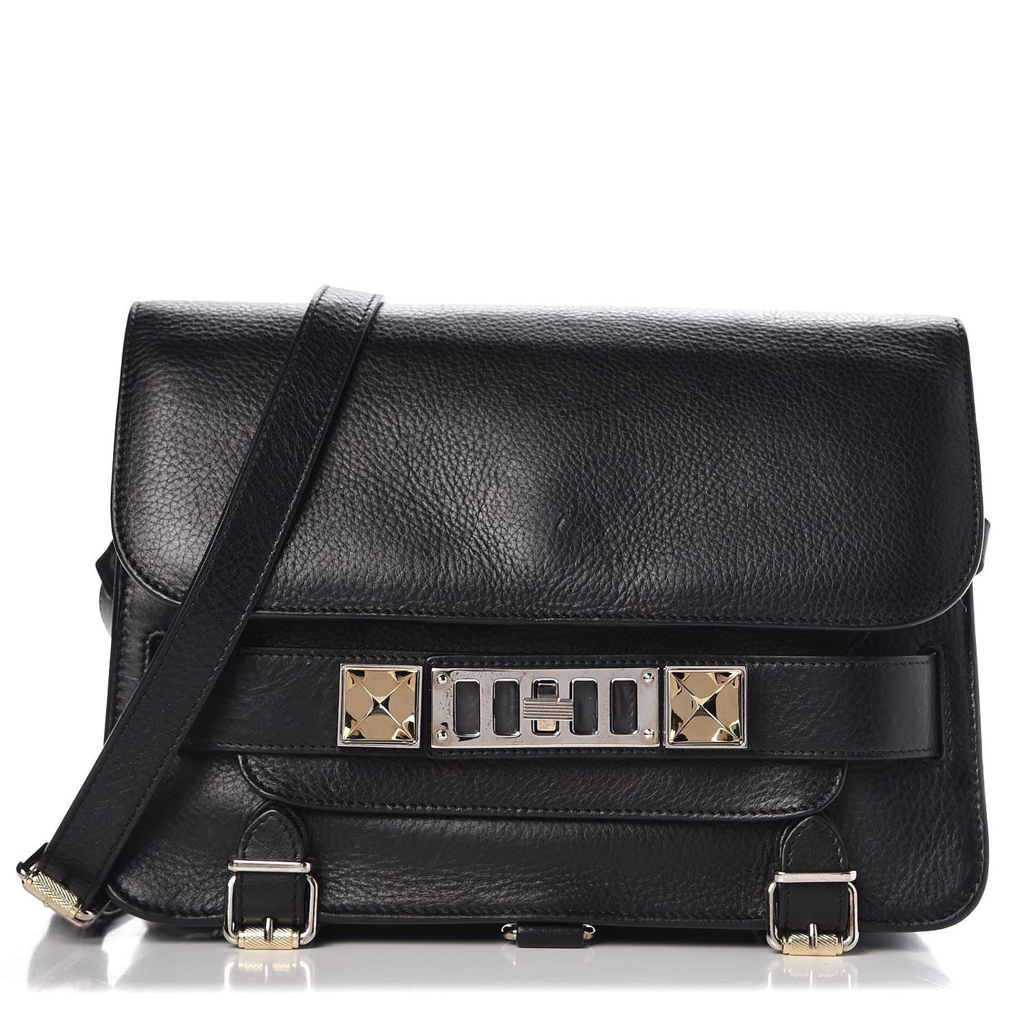 Calfskin PS11 Classic Shoulder Bag Black