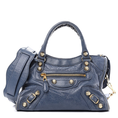 Balenciaga Agneau Giant 12 Gold Hardware Mini City Bleu Persan 2 of 10