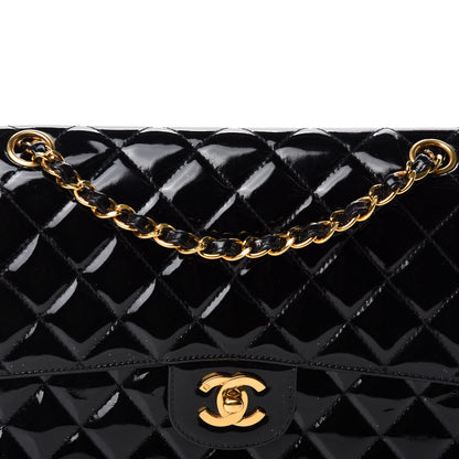 Chanel Patent Quilted Medium Double Flap Black 18 of 18