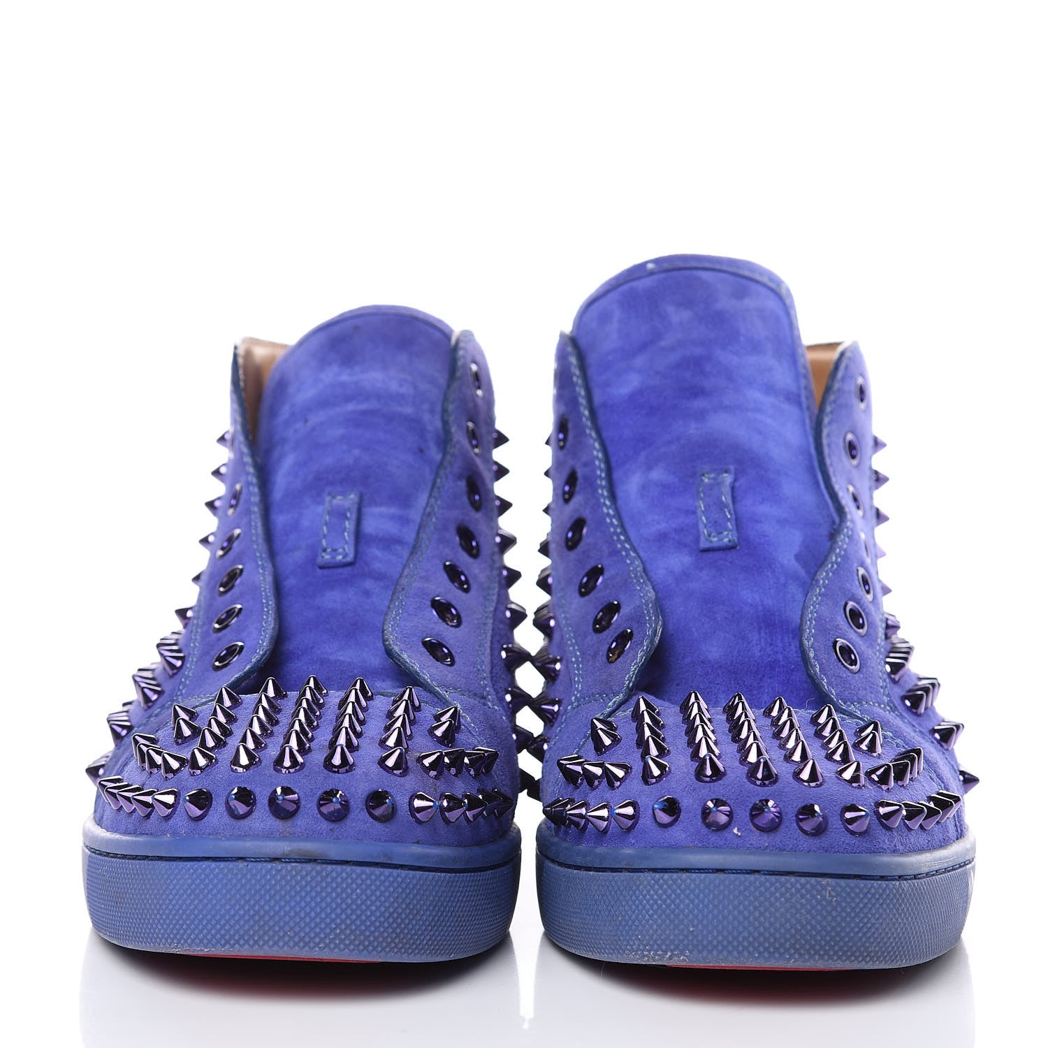 Christian Louboutin Suede Mens Louis Spikes Flat Sneakers 42 Purple 2 of 11