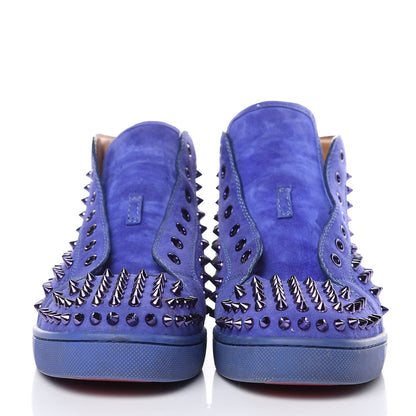 Christian Louboutin Suede Mens Louis Spikes Flat Sneakers 42 Purple 2 of 11