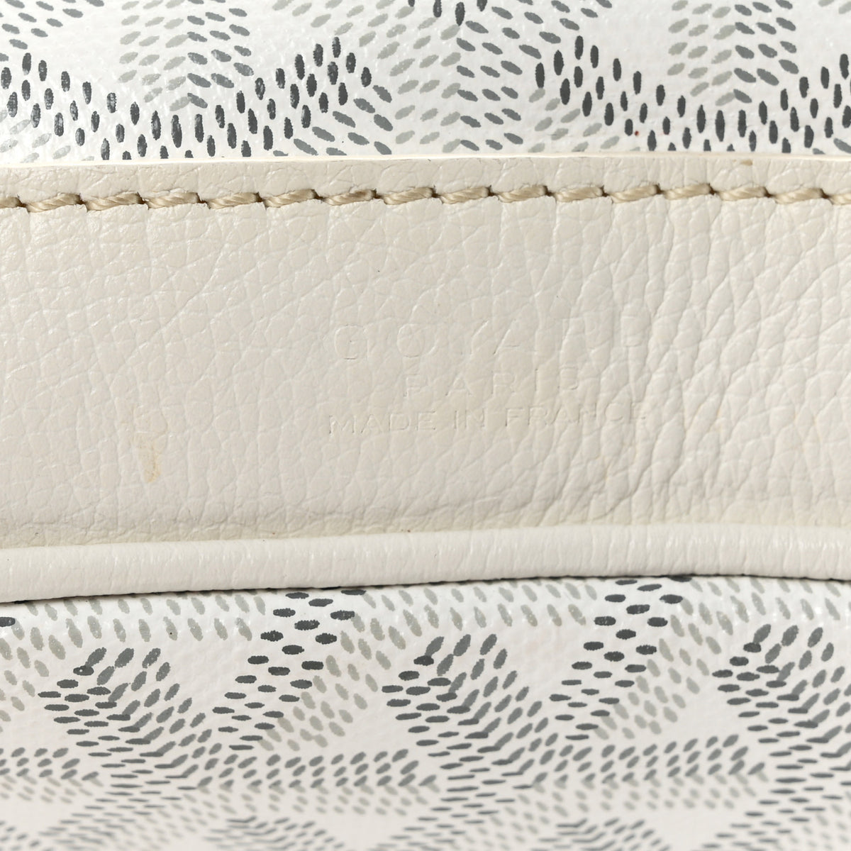Goyardine Petit Flot Bucket Bag PM White