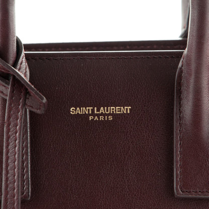 Saint Laurent Calfskin Nano Sac De Jour Dark Amaranto 6 of 6