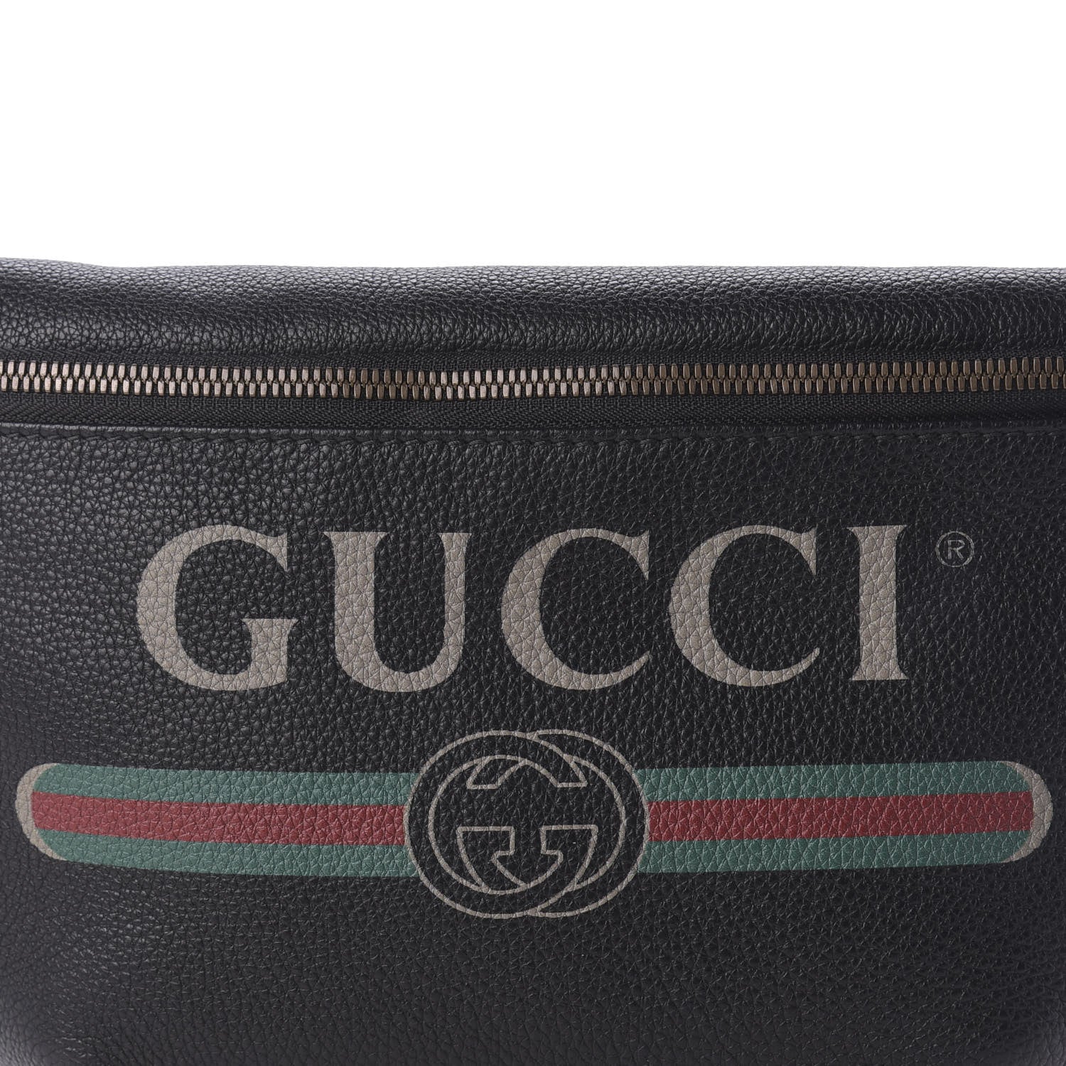 Gucci Grained Calfskin Logo Belt Bag Black 11 of 11