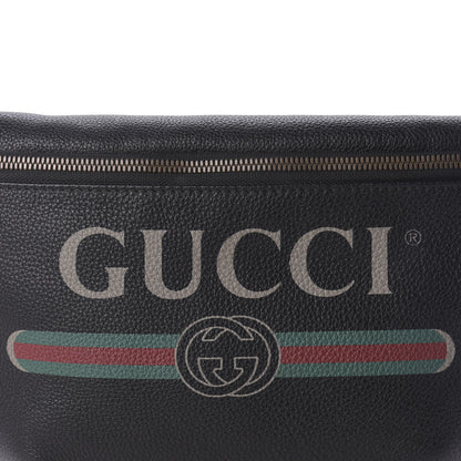 Gucci Grained Calfskin Logo Belt Bag Black 11 of 11