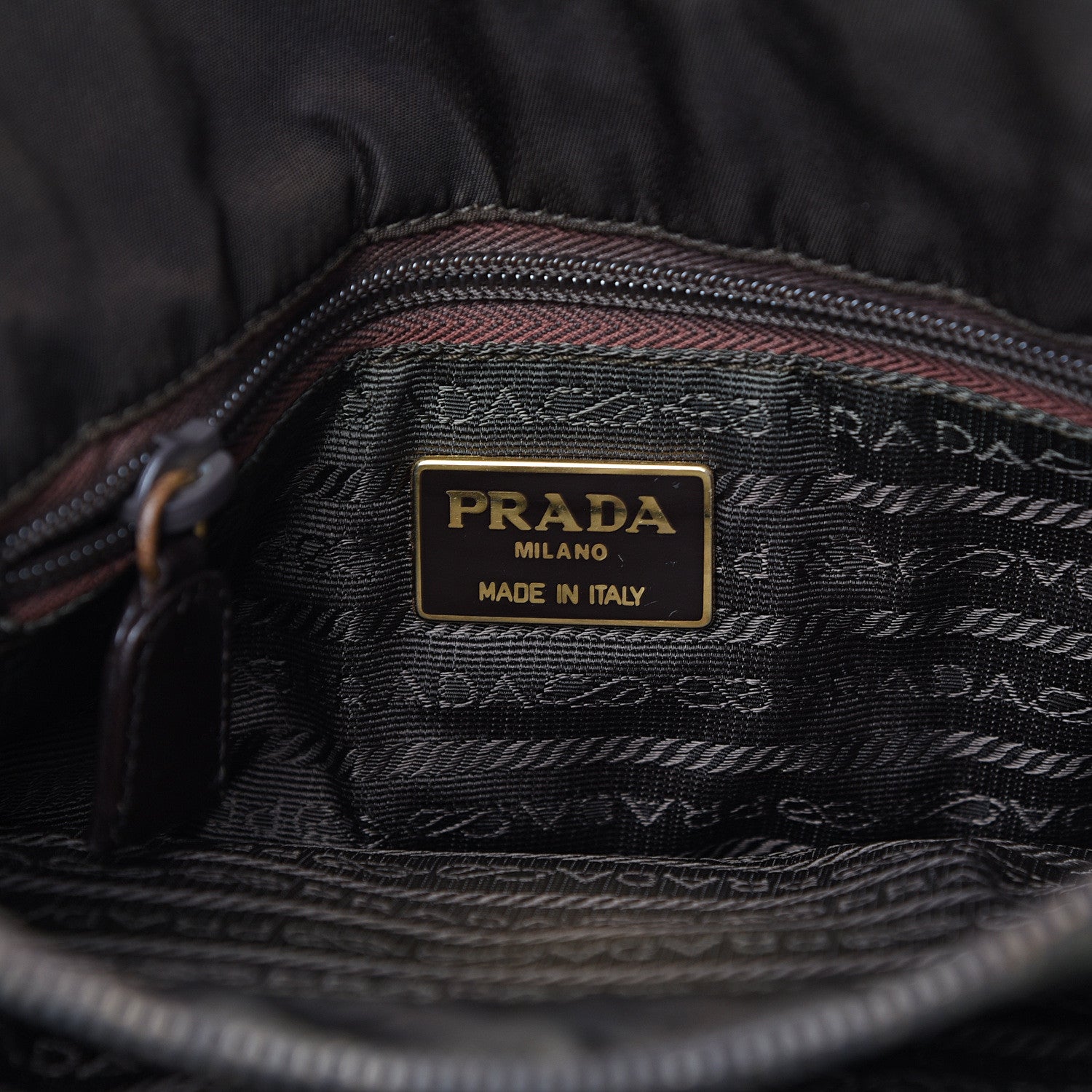 Prada Nappa Tessuto Nylon Chain Tote Caffe 5 of 16