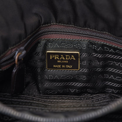 Prada Nappa Tessuto Nylon Chain Tote Caffe 5 of 16