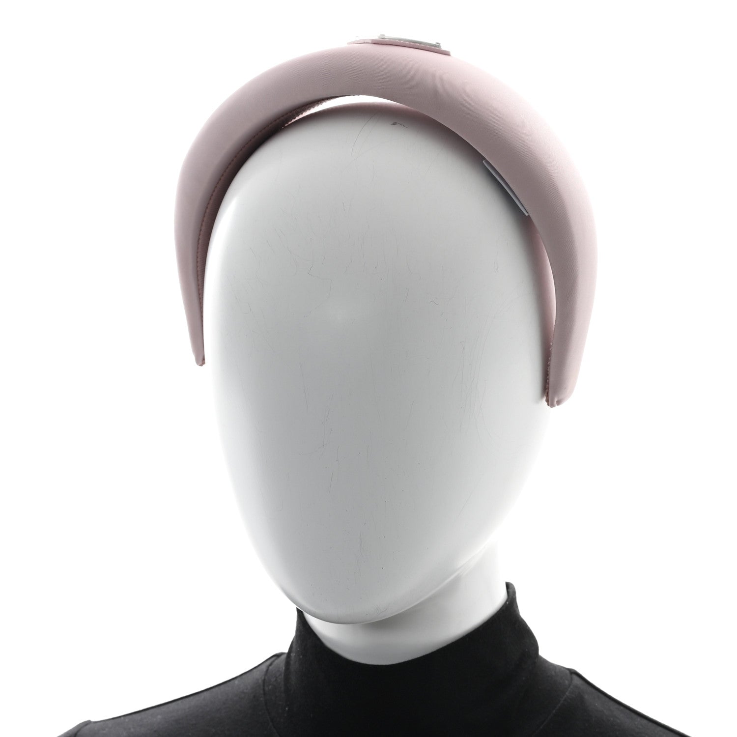 Prada Re-Nylon Triangle Logo Headband Alabastro 2 of 7