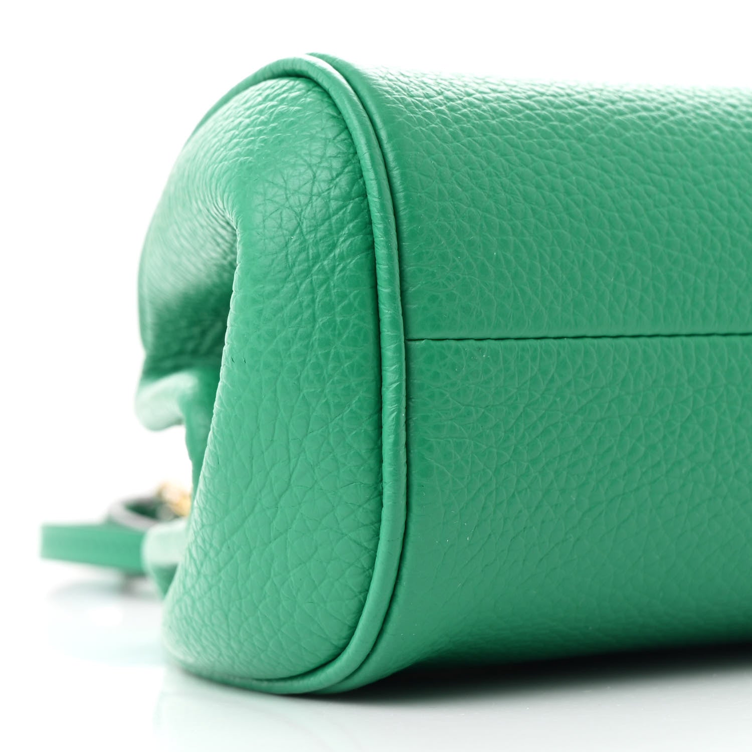 Salvatore Ferragamo Eram Calfskin Gancini Mini Clutch Smeraldo 8 of 9