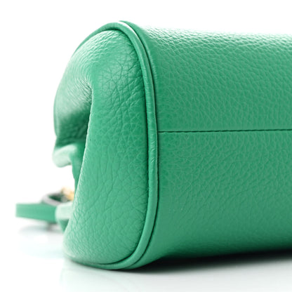 Salvatore Ferragamo Eram Calfskin Gancini Mini Clutch Smeraldo 8 of 9