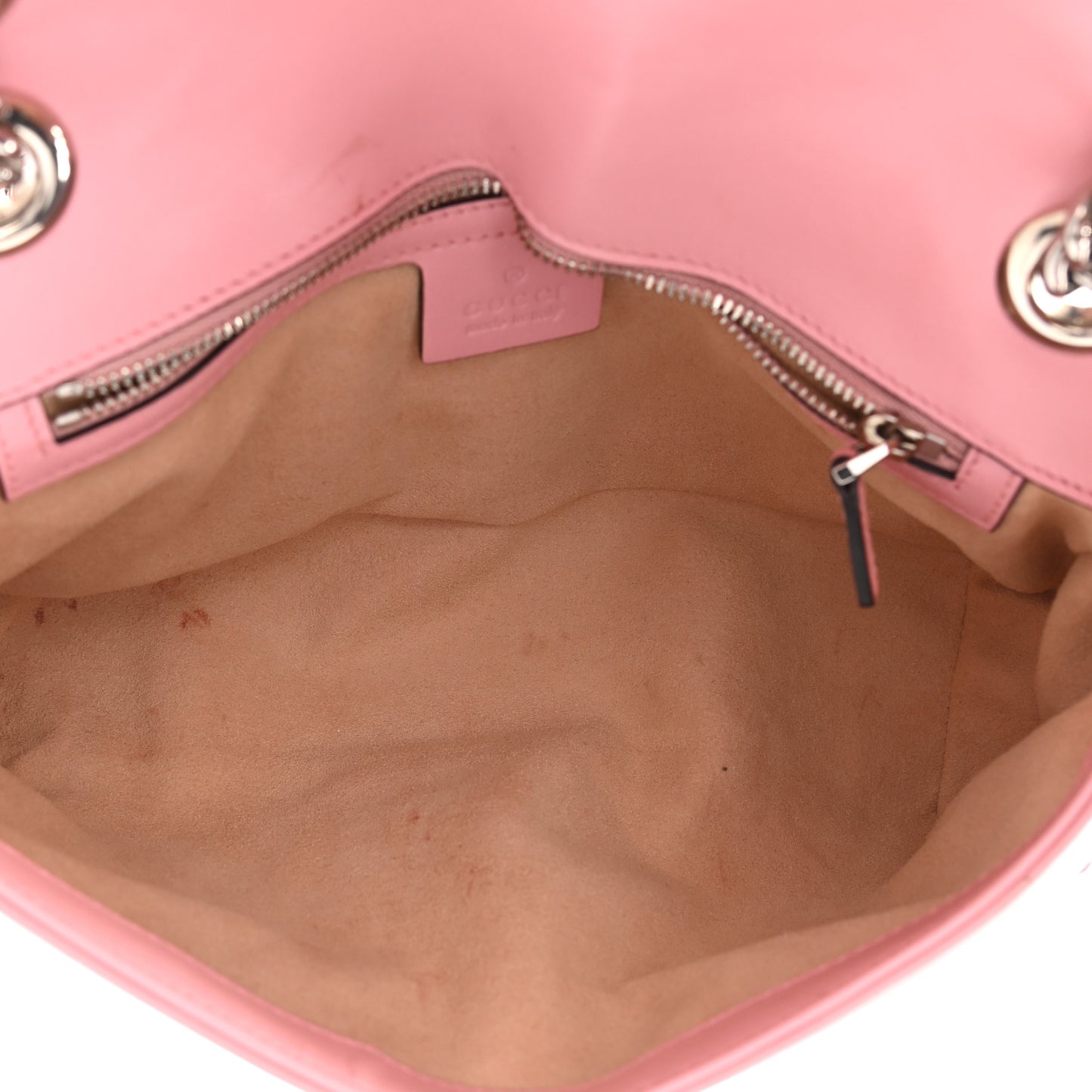 Calfskin Matelasse Small GG Marmont Shoulder Bag Wild Rose