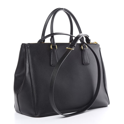 Prada Saffiano Medium Galleria Double Zip Tote Black 4 of 15