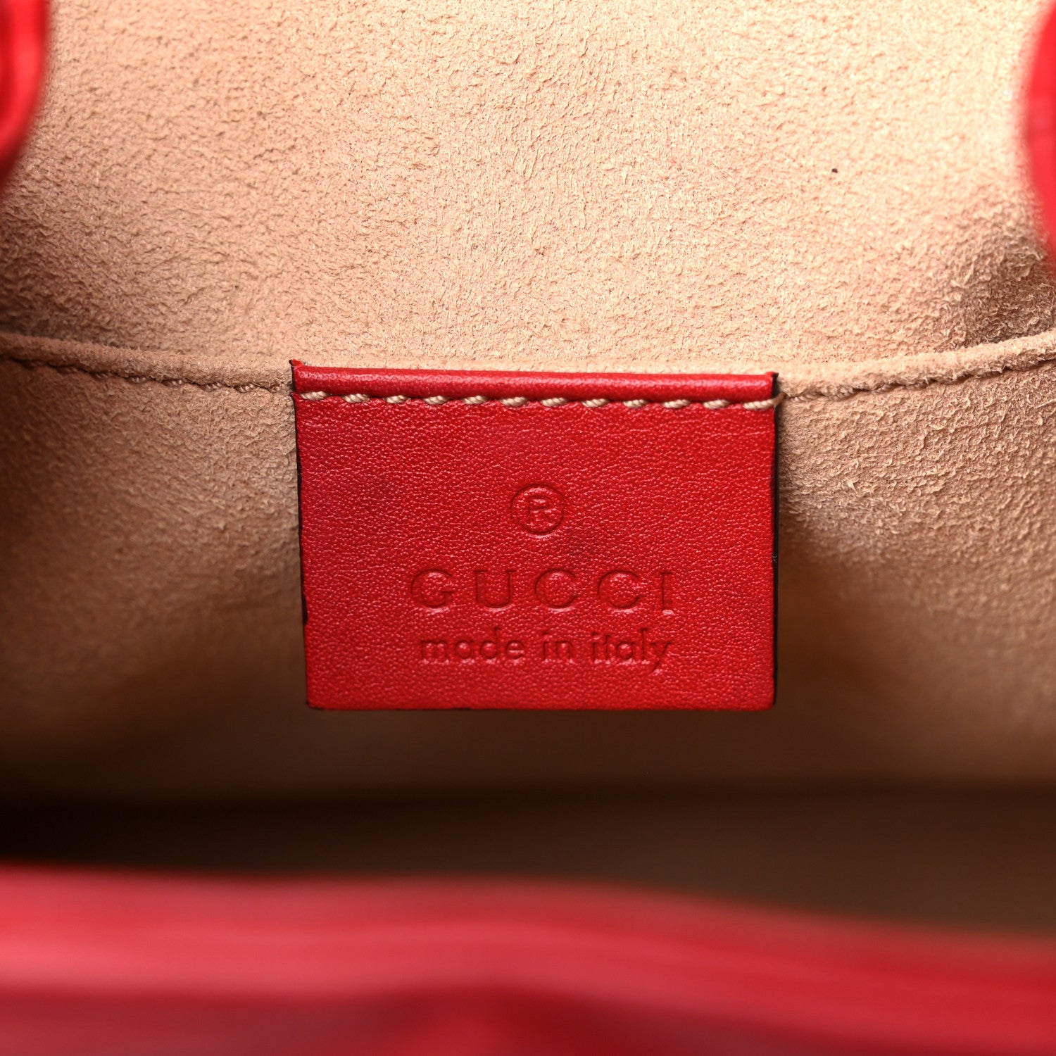 Gucci Calfskin Matelasse GG Marmont Flap Backpack Hibiscus Red 6 of 10