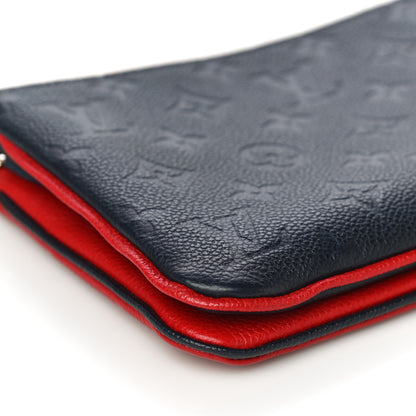 Louis Vuitton Empreinte Double Zip Pochette Marine Rouge 9 of 16