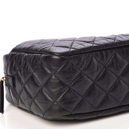 Chanel Aged Calfskin Quilted Medium Reissue Camera Case Black 9 of 11