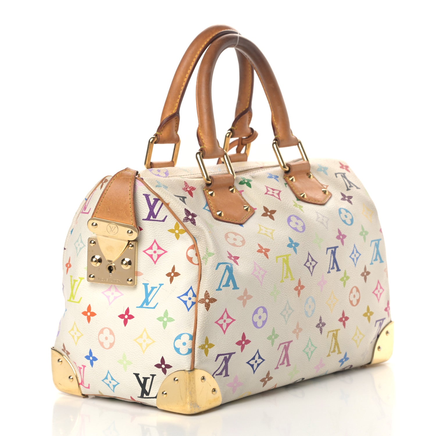 Louis Vuitton Monogram Multicolor Speedy 30 White 3 of 15