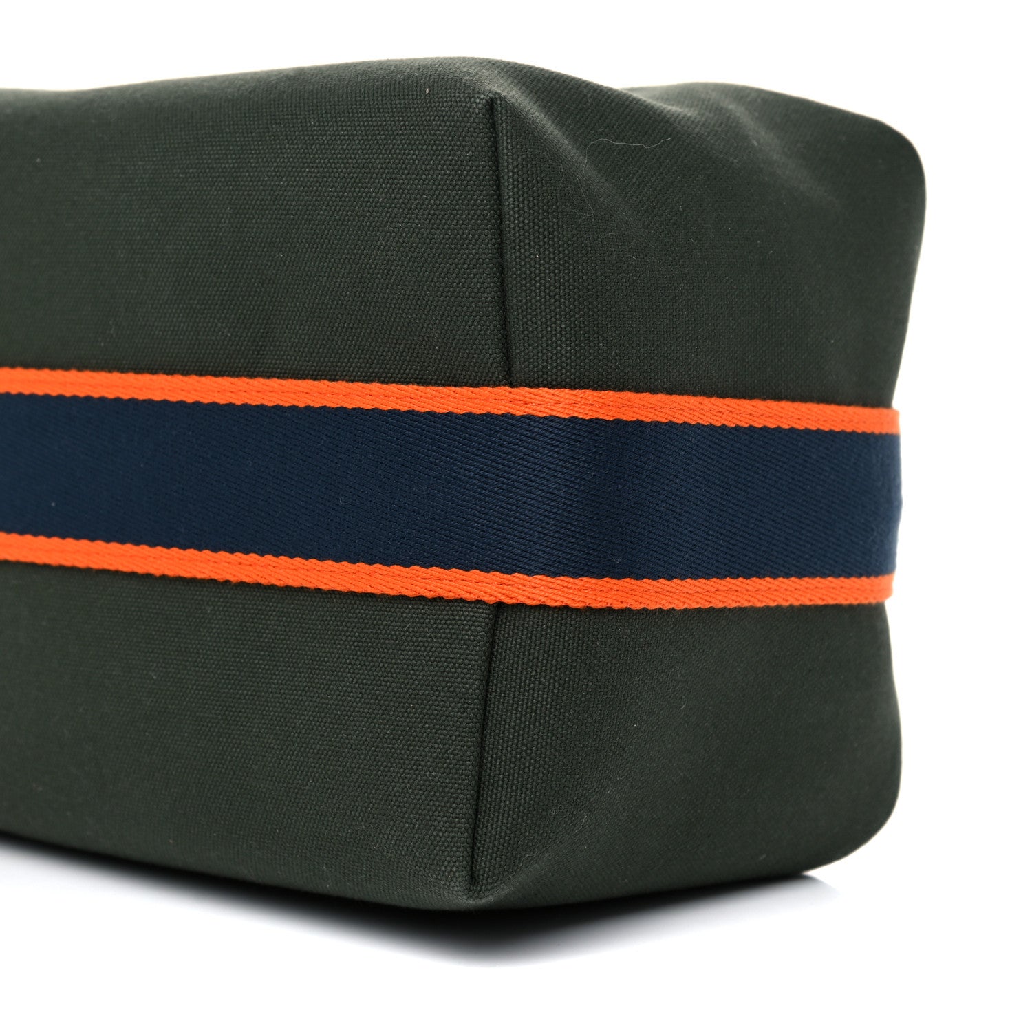 Hermes Canvas Large Bride-A-Brac Pouch Vert Foret 7 of 9