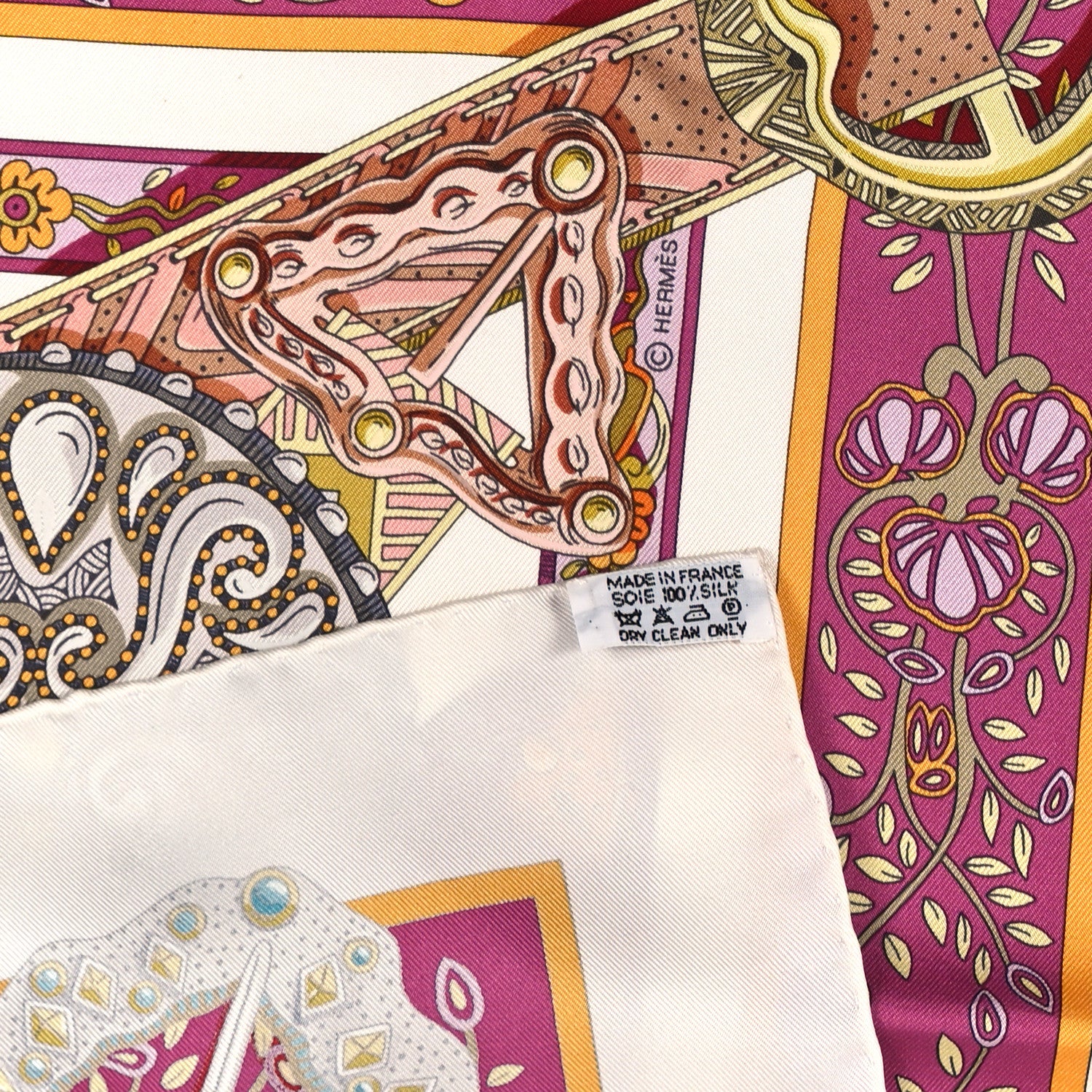 Hermes Silk Le Songe De La Licorne Scarf 90 3 of 3